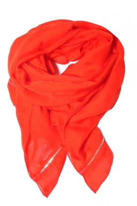 Silk Scarf Infinity | flame red