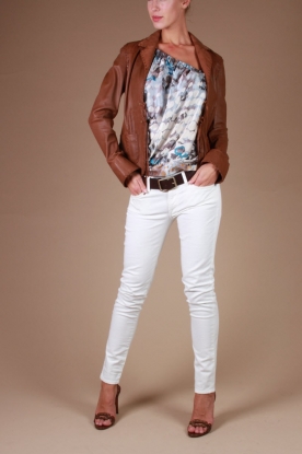 Ginger |  Leather jacket Salie | cognac