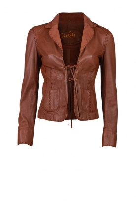 Leather jacket Salie | cognac