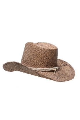 Star Mela |  Cowboy hat Coloured bead | white