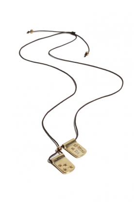 Necklace Star on Disc | brass