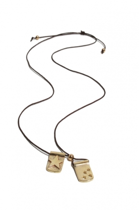 Mimi et Toi |  Necklace Star on Disc | brass