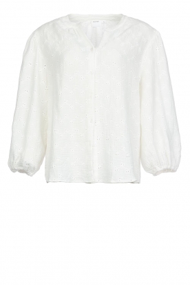 Knit-ted |Broderie blouse Hilma | Wit