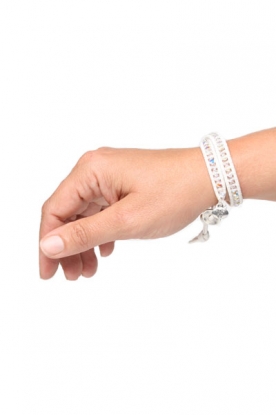2MBRACE | Double Wrap Bracelet Swarovski | white