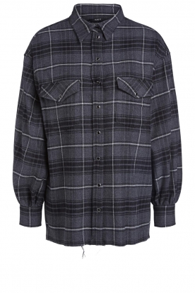 Set | Checkered flannel blouse Jimi | grey
