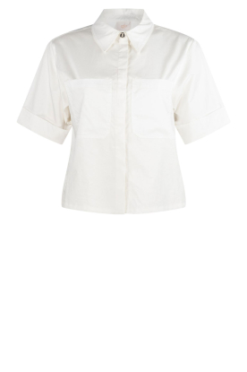 Aaiko |Cropped boxy blouse Jannike | naturel
