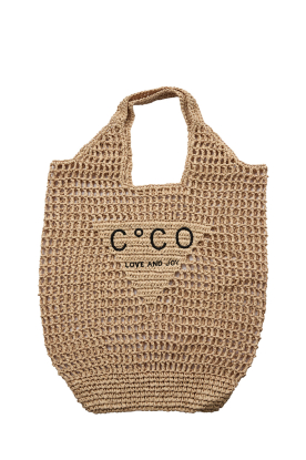 Co'Couture |Straw tote tas Coco | naturel