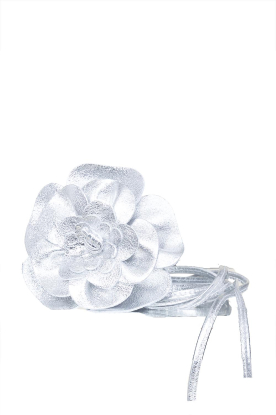 Little Soho |Riem met bloemdetail Flower | zilver