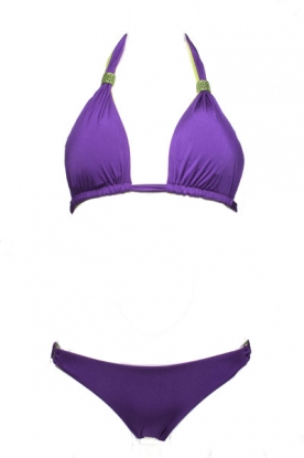 Vitamin A | Reversible halter bikini Ultra Violet | Gold