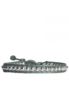 Single wrap bracelet | green metallic