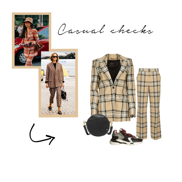 checkered women's suits