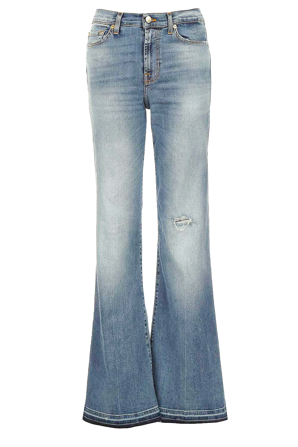 Skiën Willen Trolley Wide leg jeans Modern Dojo | blauw... | 7 For All Mankind | Little Soho