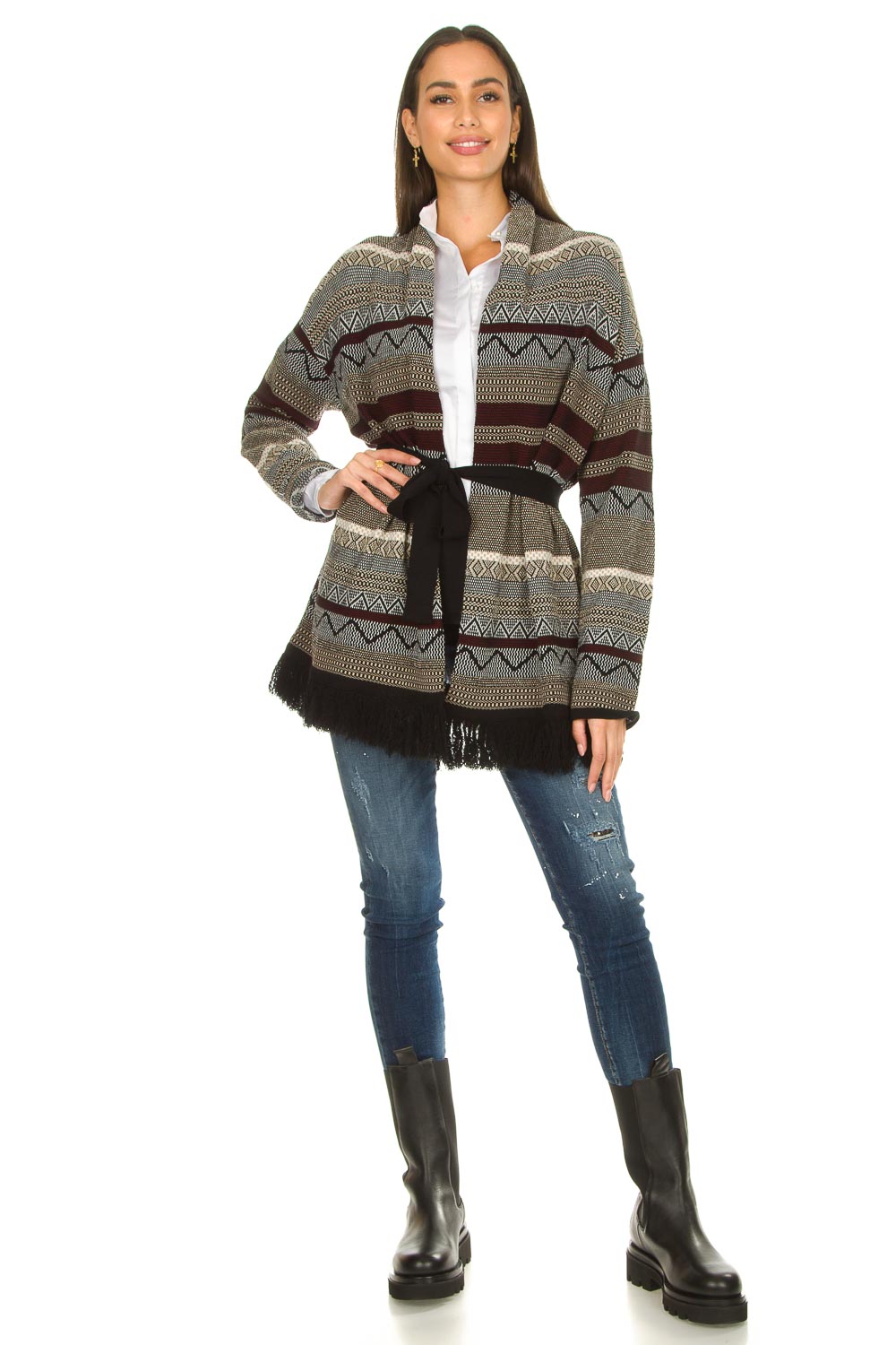 Look Cardigan with ruffles Nascin