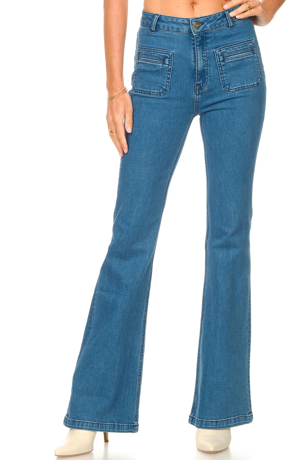 Flared stretch jeans Adelic | blue 