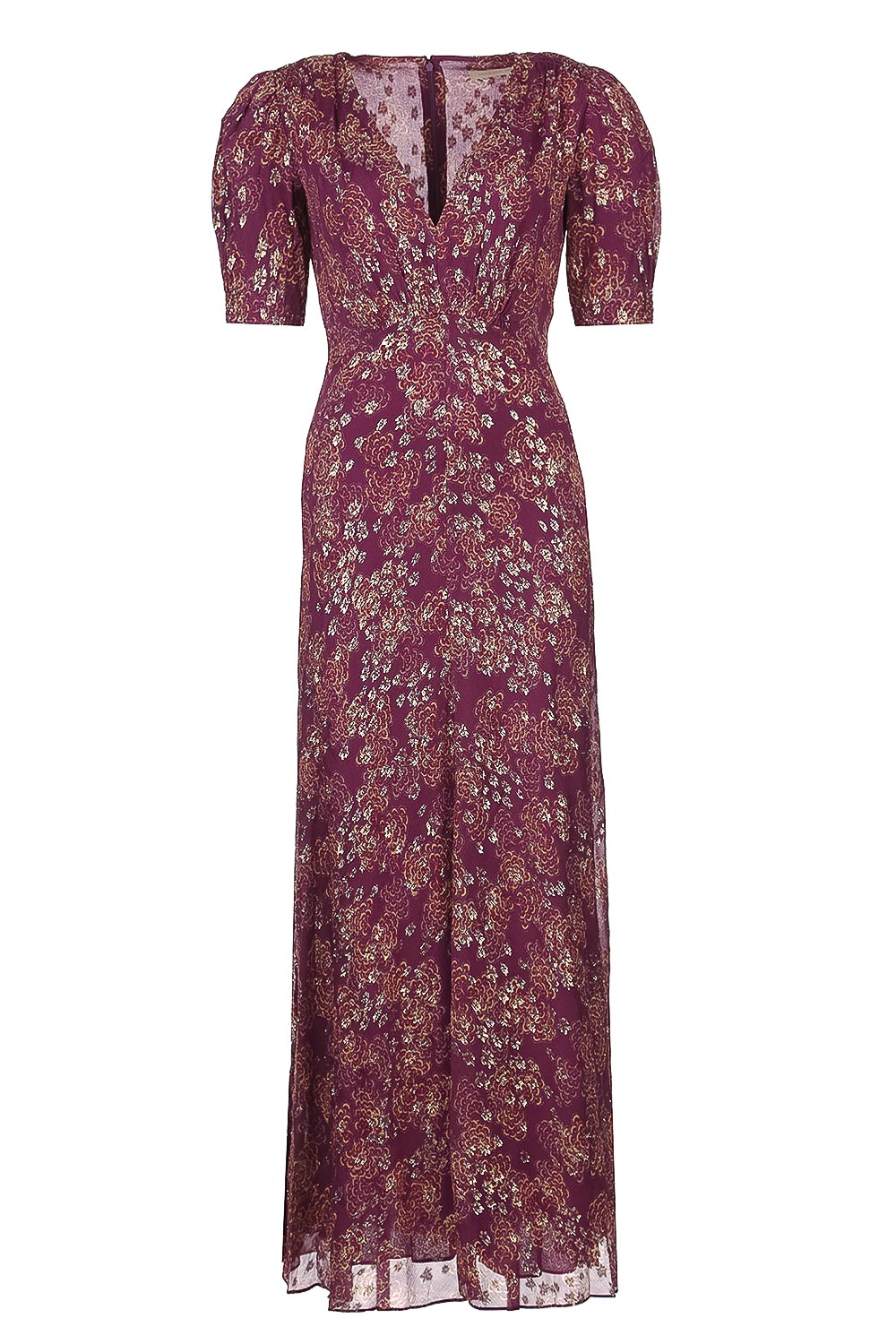 vanessa bruno purple dress Vanessa Bruno One-shoulder Tiered Paisley-print Cotton-voile Maxi Dress In Lilac
