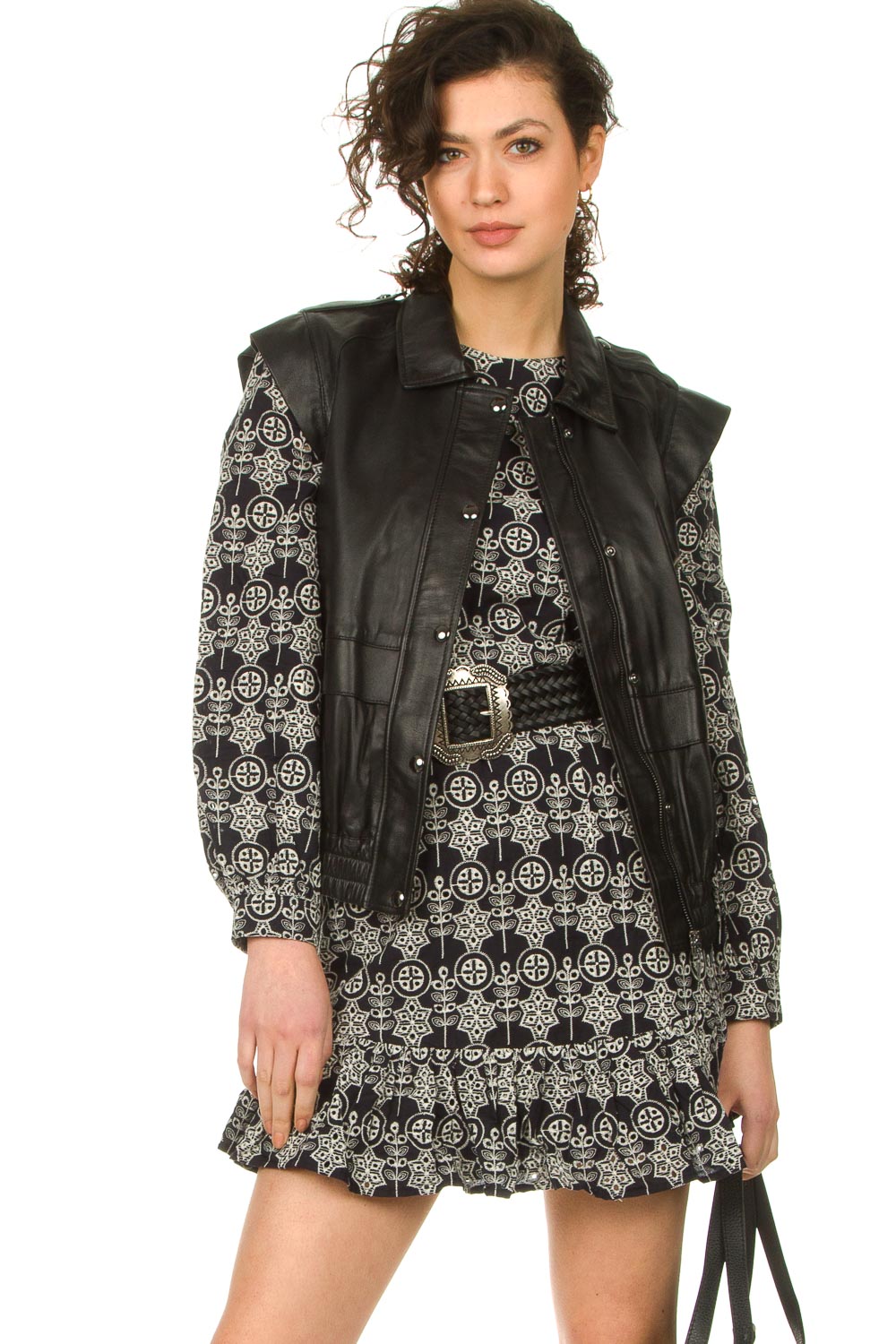 BA&SH Braided leather belt Braid In black, Size 75/US XS Braided Leather Belt Balmy Black // ba&sh US main image 3