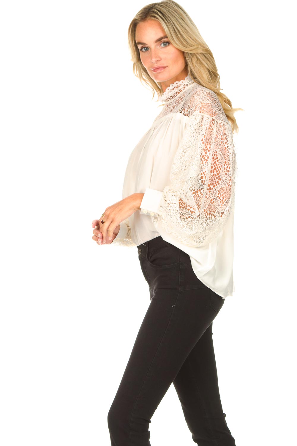 IRO Digwed Blouse in Off White Size 36