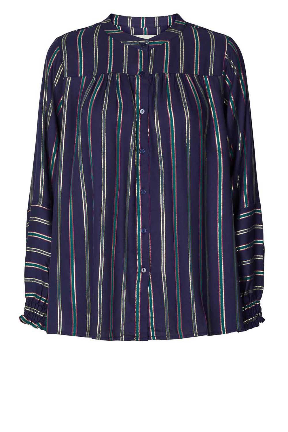 Lollys Laundry Gestreepte blouse Sadie blauw