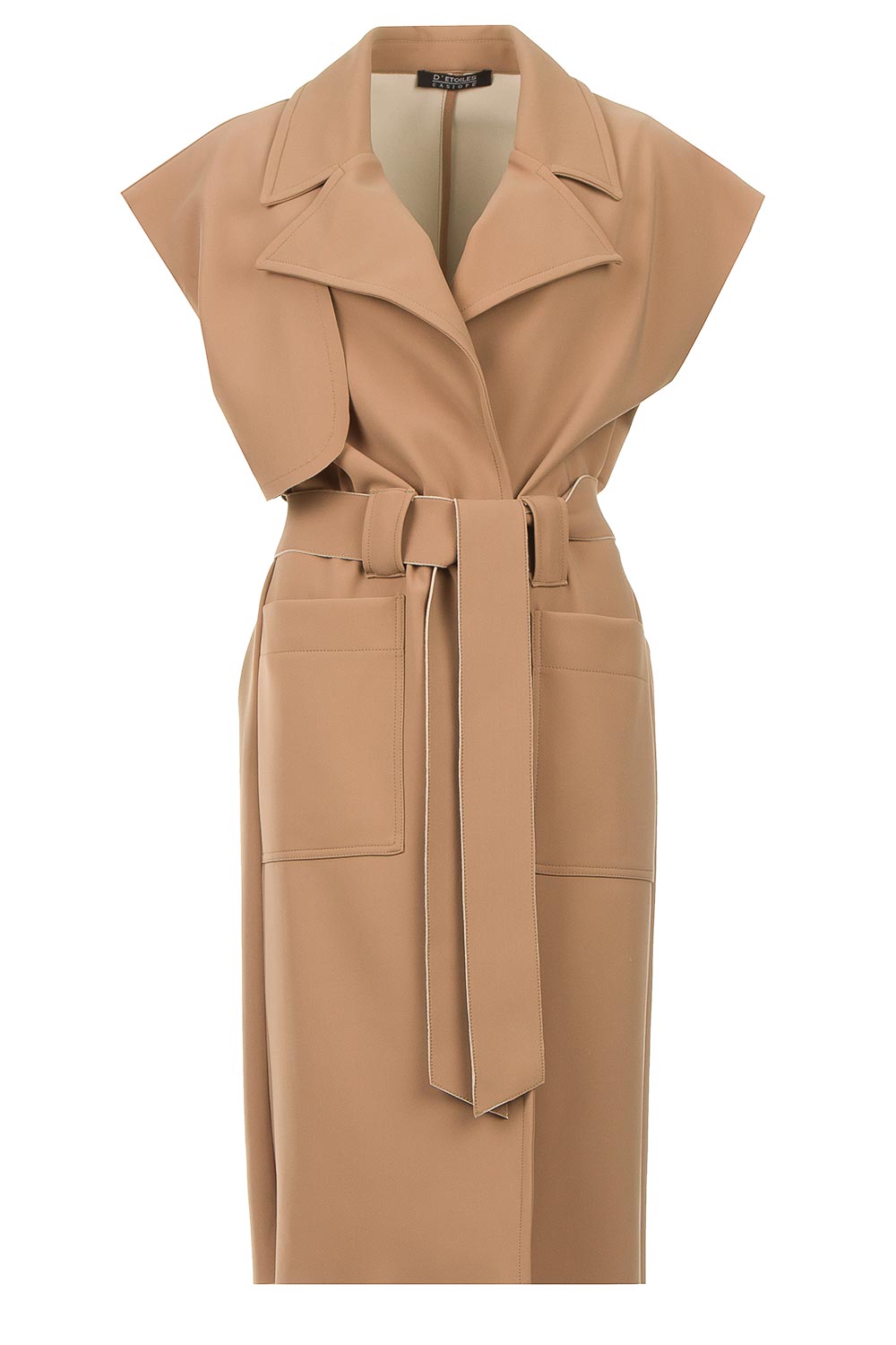 Sleeveless travelwear trench coat Day | beige | D-ETOILES