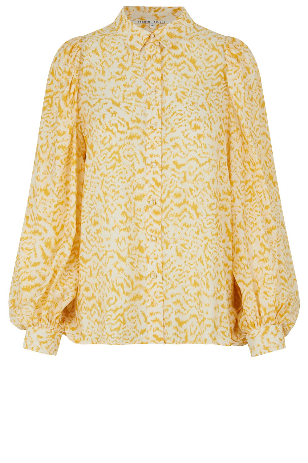 yellow print blouse