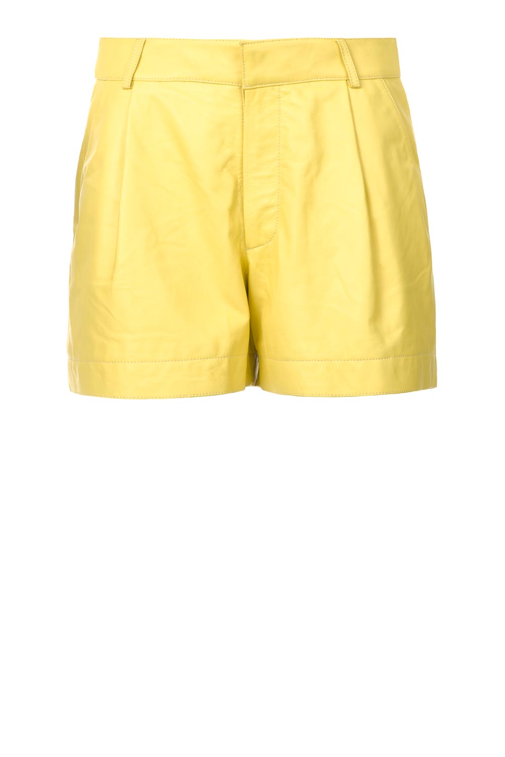 Lamb leather shorts Jocelyn | yellow 