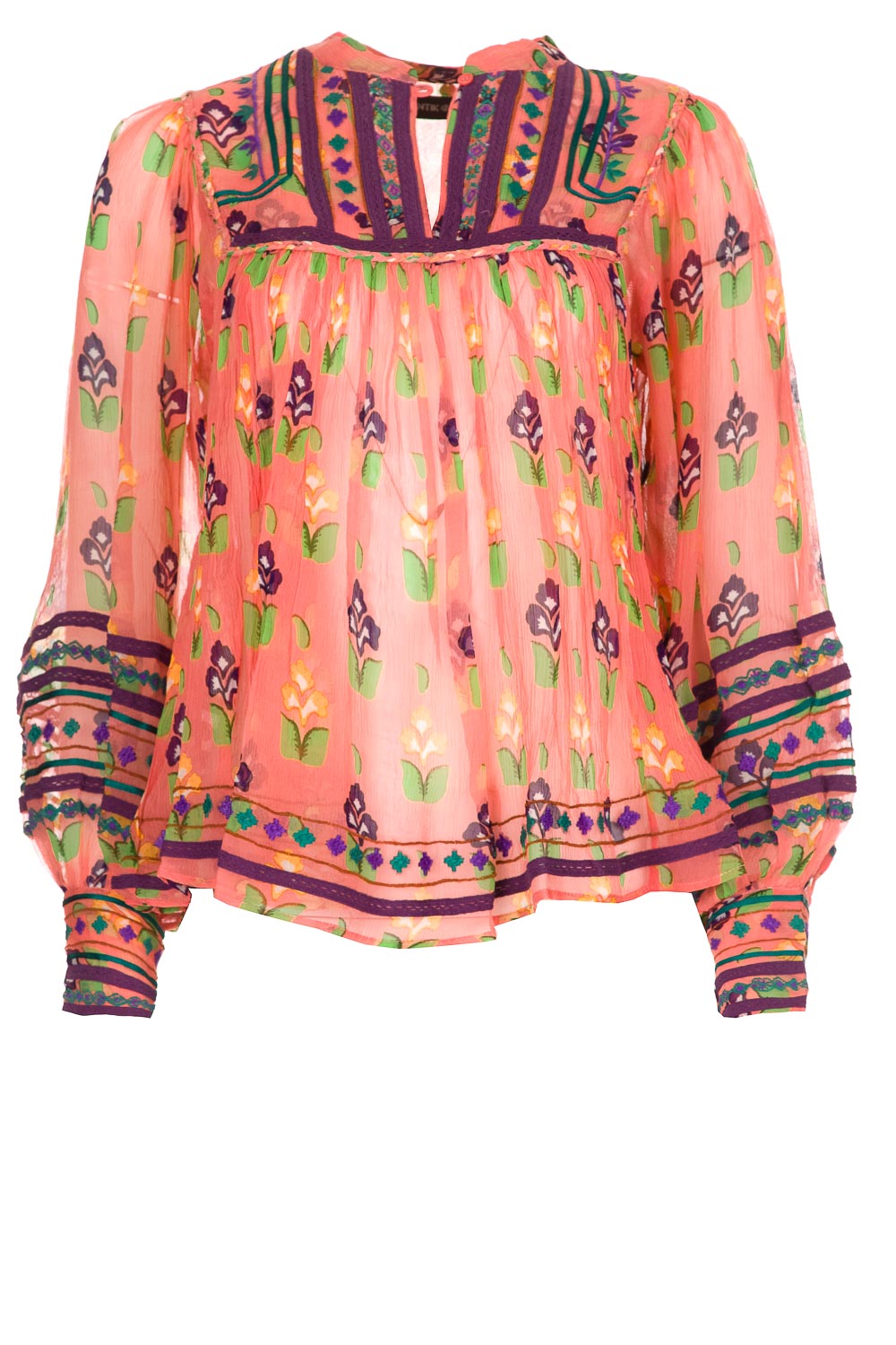 Blouse Mia | pink | Antik Batik | Little Soho Blouse met print Abbije | roze | Antik Batik | Little Soho