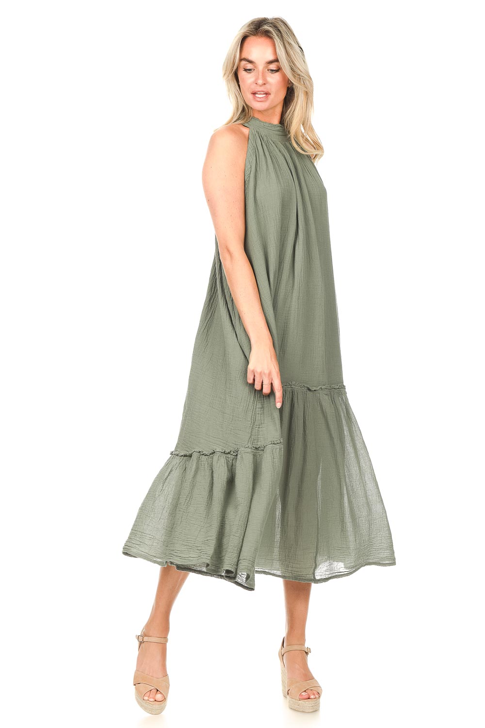 Halter maxi dress Chase | green... | Greek Archaic Kori | Little Soho
