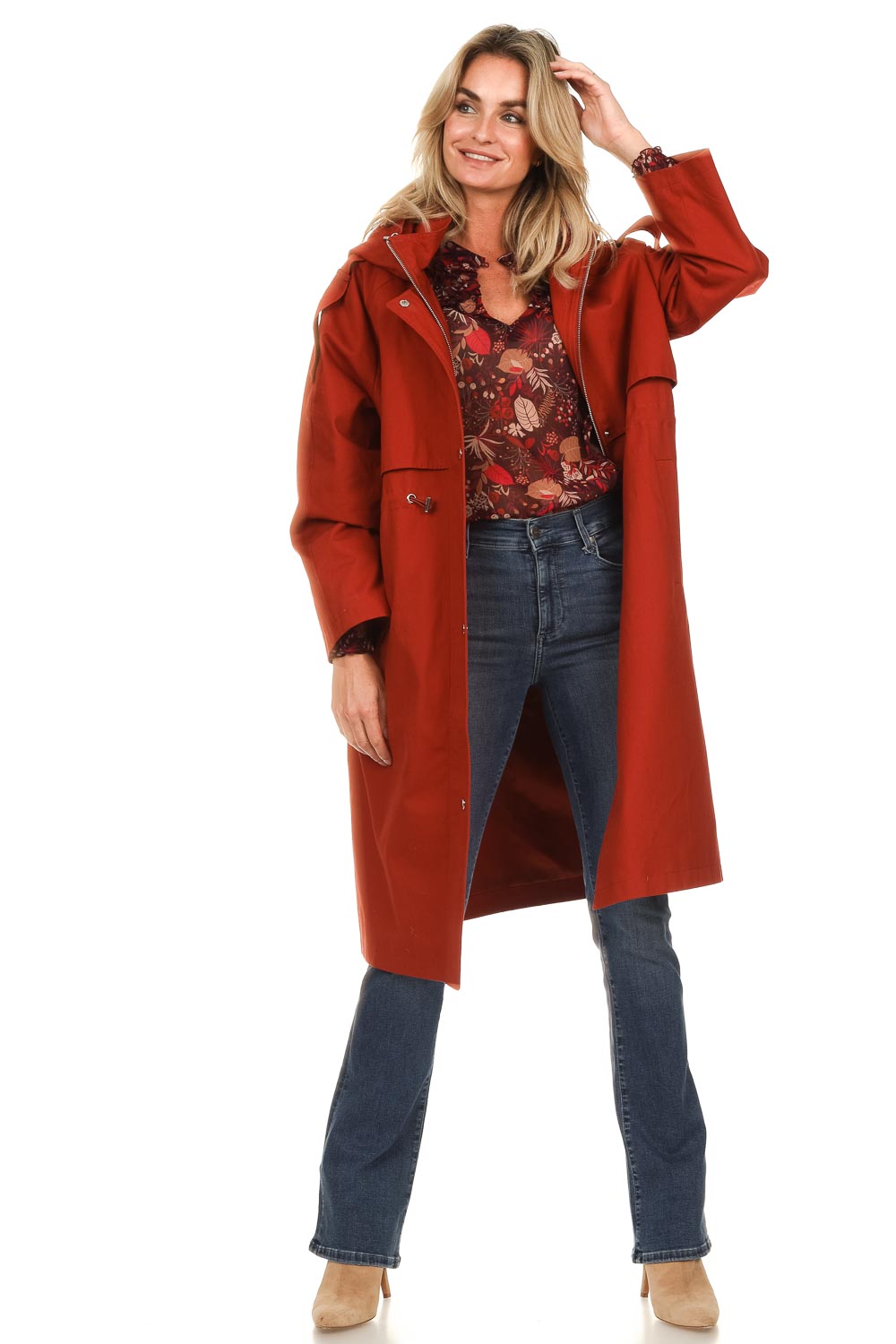 Oversized trenchcoat Ted | red | ba&sh | Little Soho