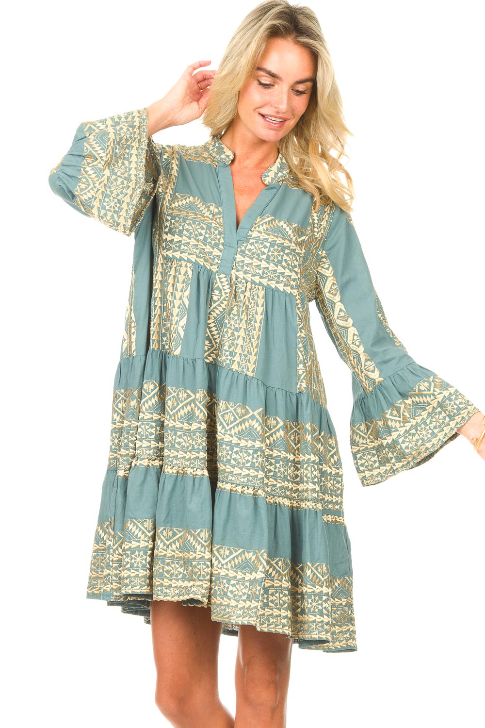green greek style dress Frida Luxe Satin Greek Goddess Maxi Dress