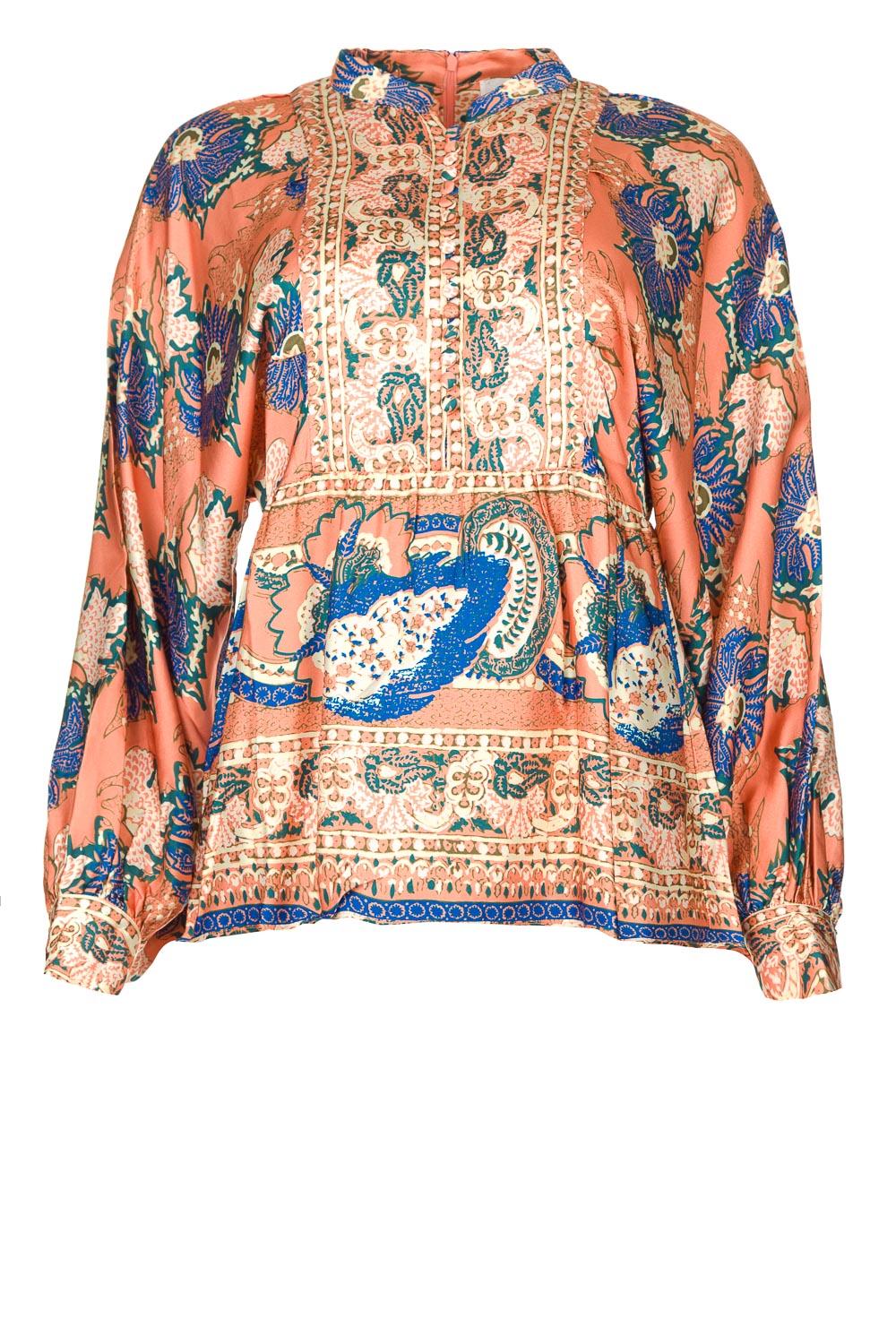 Blouse with print Abbije | pink | Antik Batik | Little Soho Blouse met print Abbije | roze | Antik Batik | Little Soho