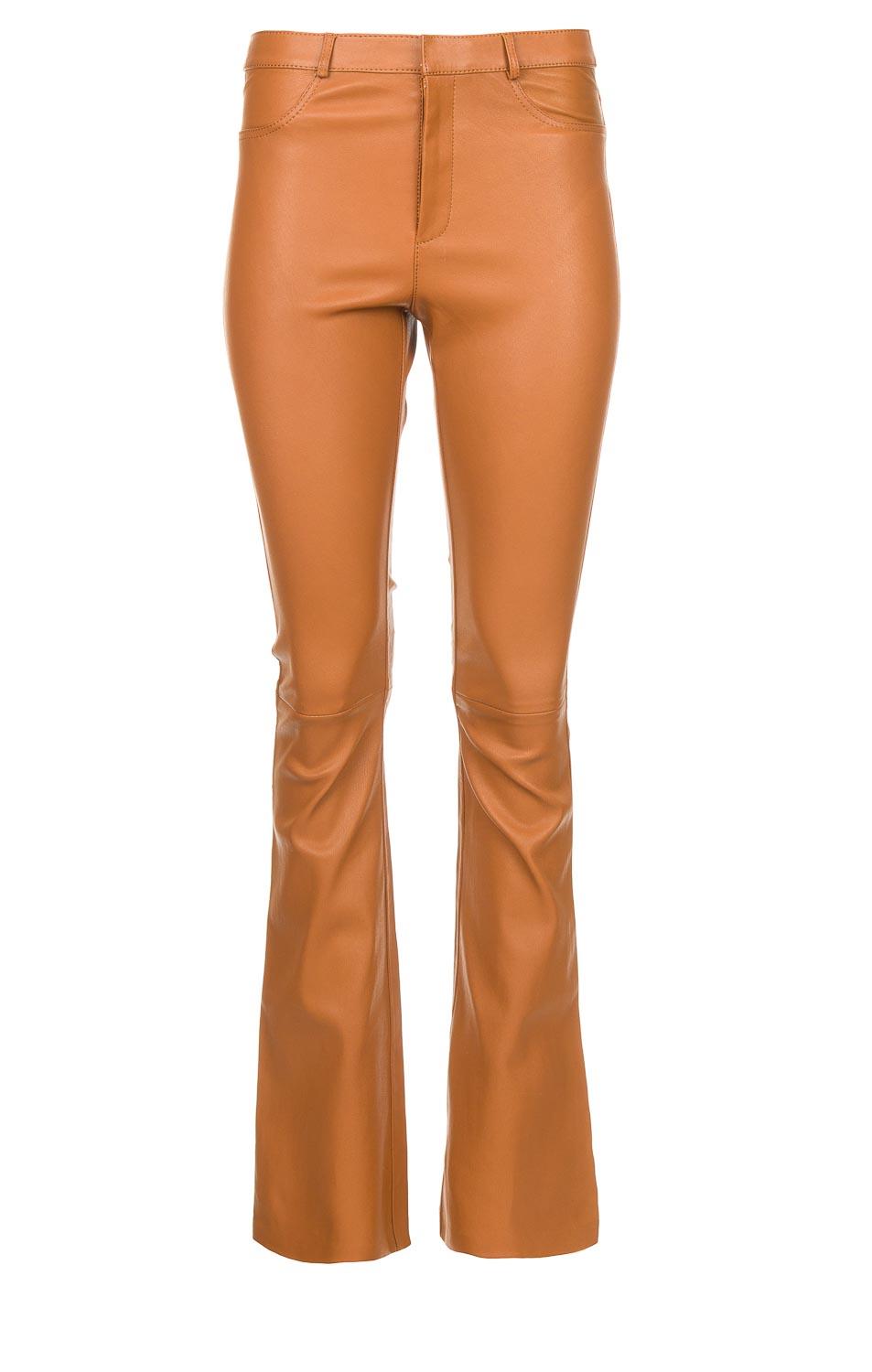 Leather flared pants Pearl | camel 