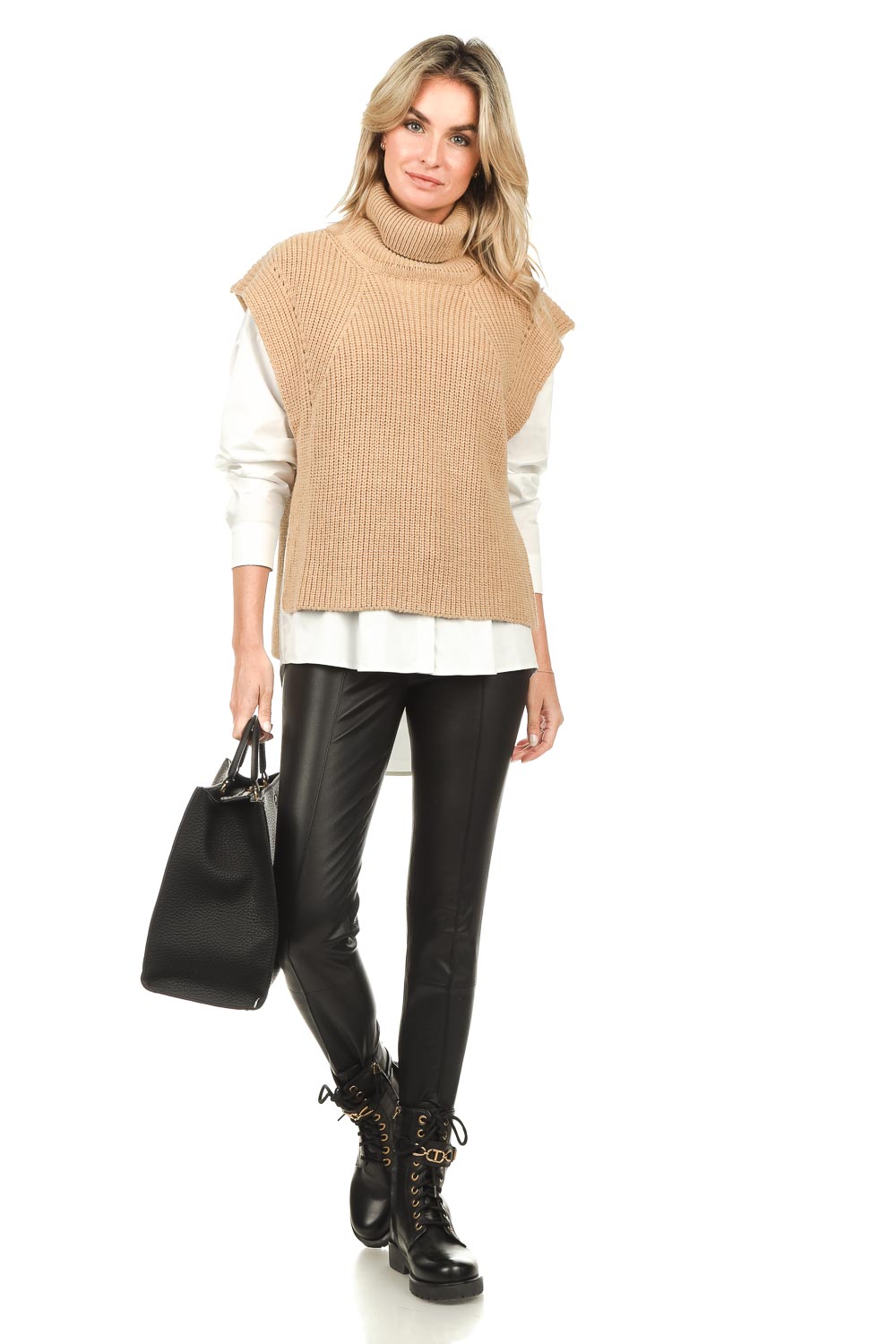 Look Stretch leather leggings Vallee