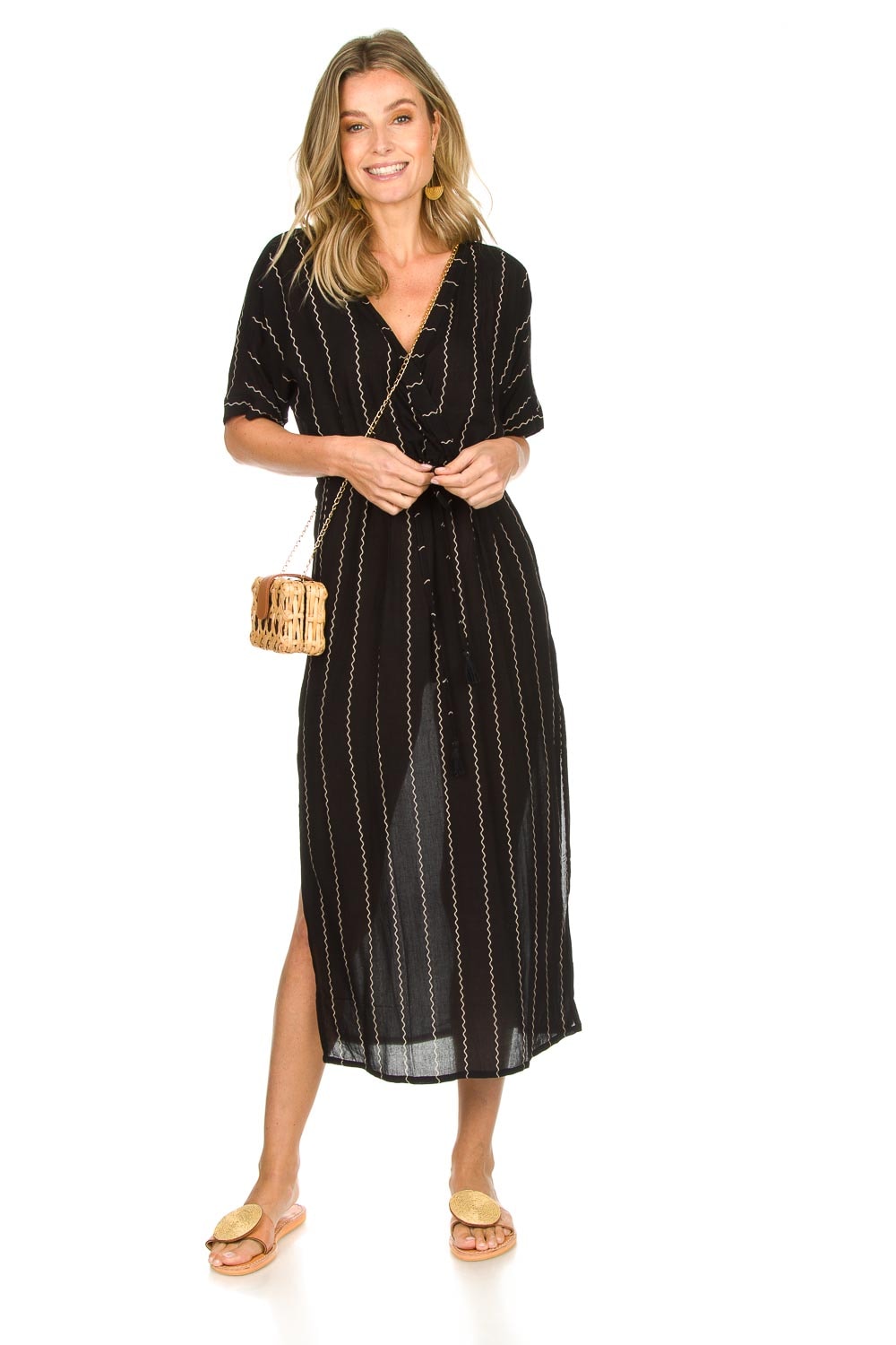 Leather sandals Lynn gold Laidback London Little Soho