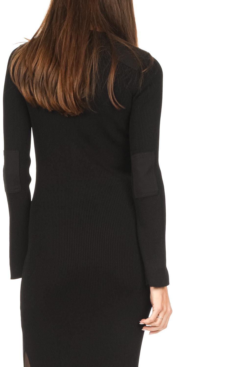 breeze knit midi dress Breeze Knit Dress - Midi Side Split - Black main image 0
