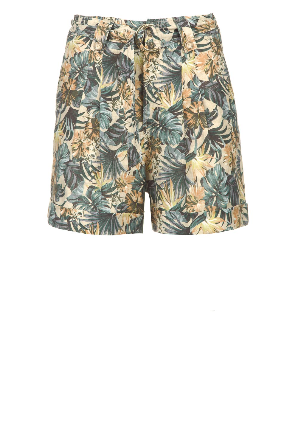 Linen leaf printed shorts Aline | blauw | Liu Jo | Little Soho