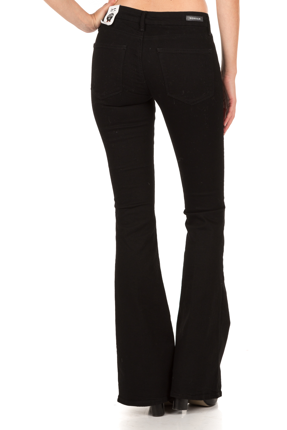 zwarte flared jeans high waist