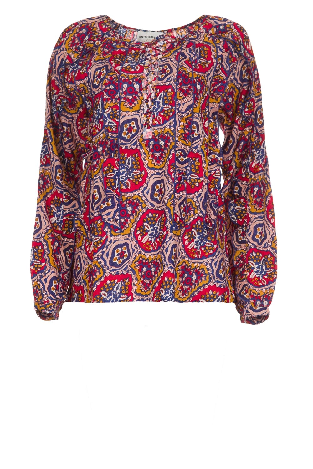 Blouse with print | multi | Antik Batik | Little Soho Blouse met print Abbije | roze | Antik Batik | Little Soho