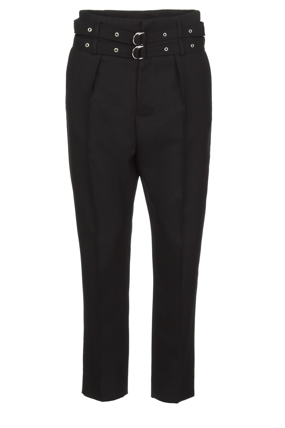 Trousers with two belts Lana | black 