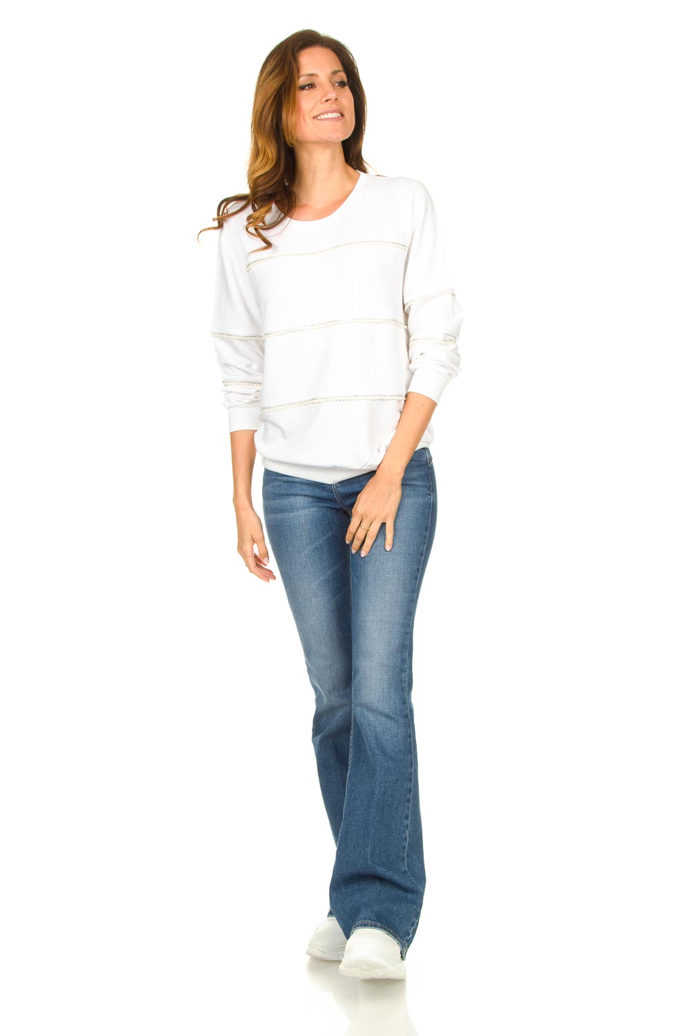 Look Sweater with pearls Stripe