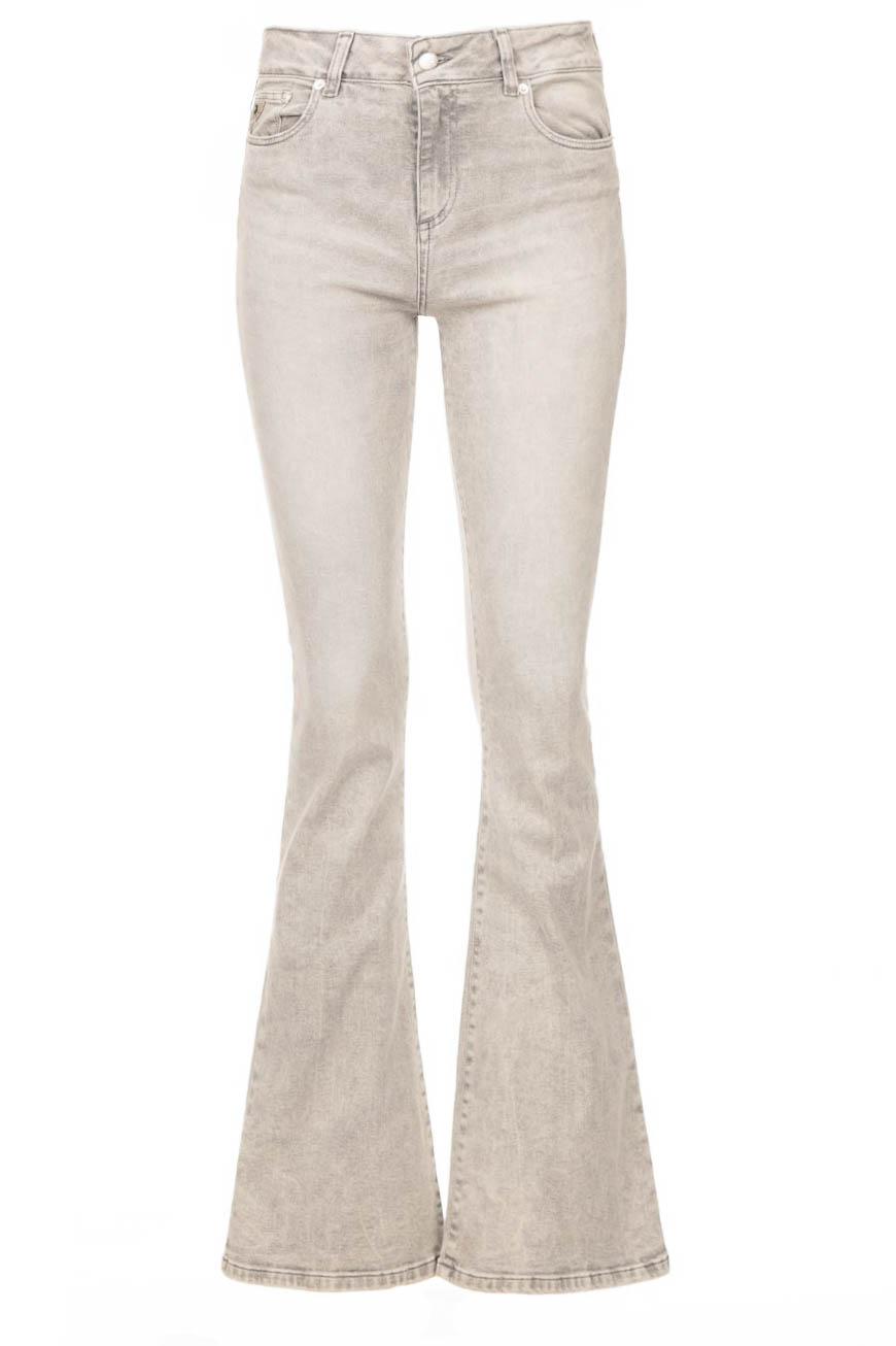 High rise flared jeans L34 Raval | grey 