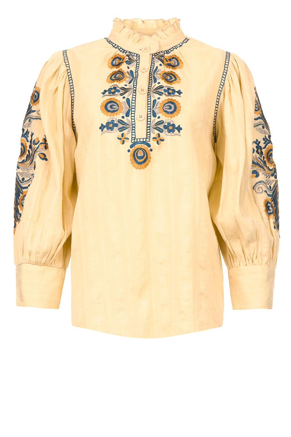 Dames - Mooi geborduurde tuniek - WEISS