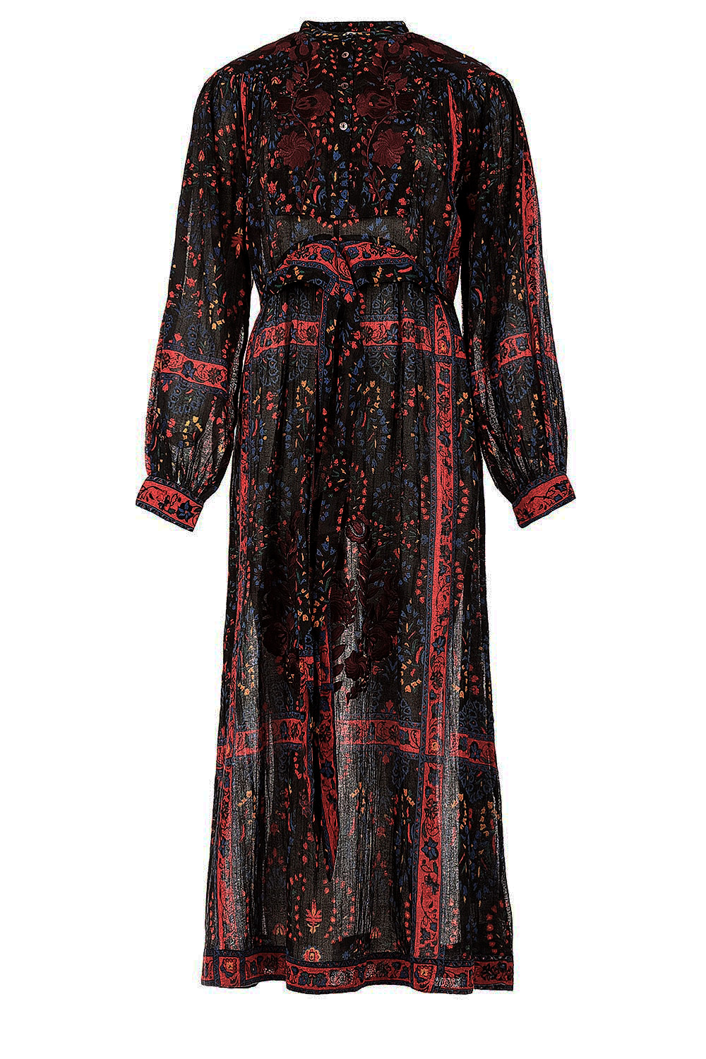 Antik batik - R4 Midi dress with flower print Tamir | multi | Antik Batik