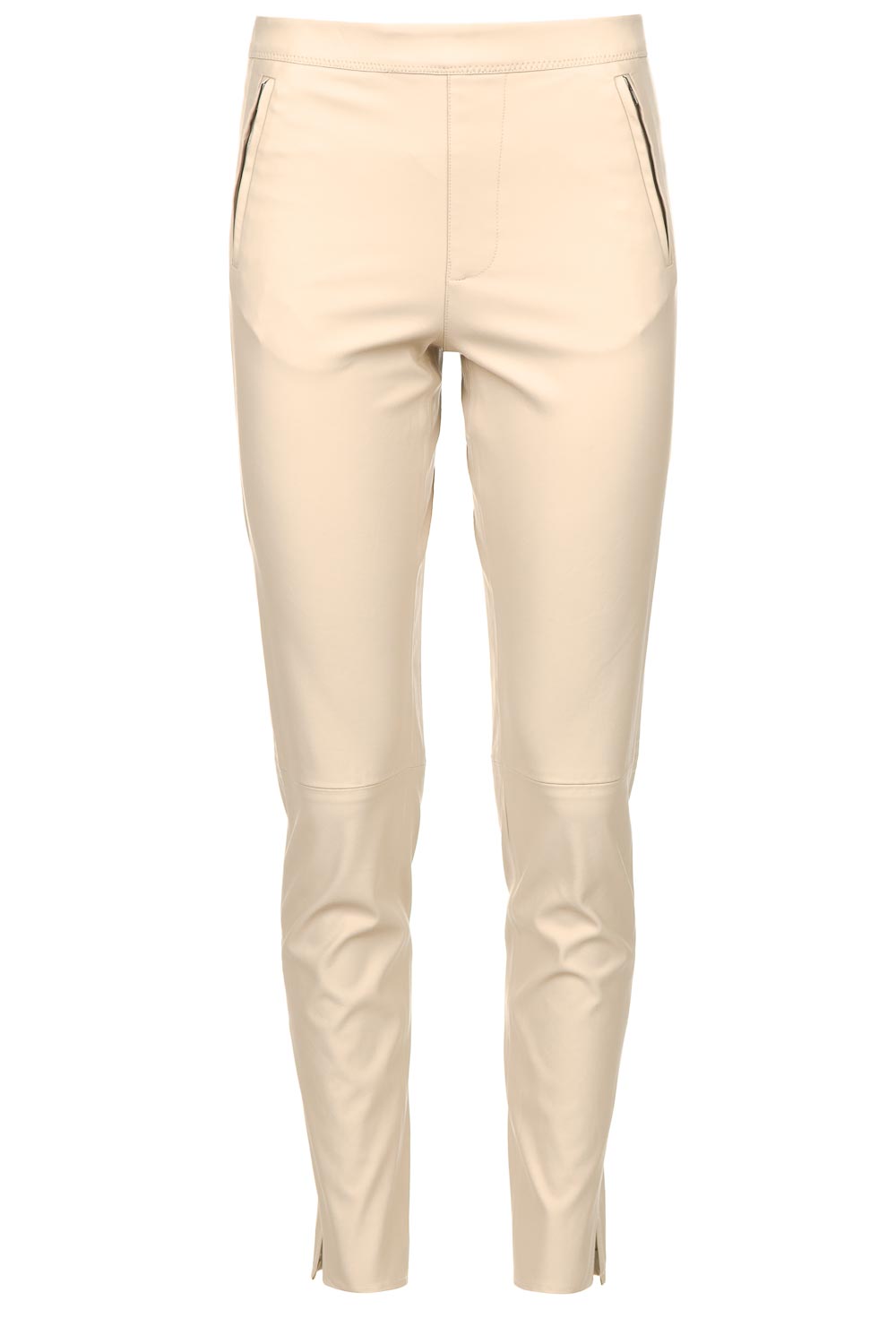 Faux leather pants Merle | beige | Knit-ted | Little Soho