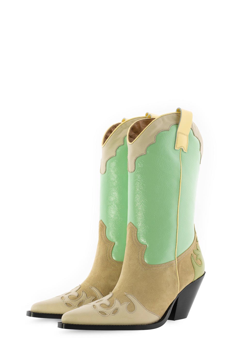 Suede cowboylaarzen Seta | groen | Toral | Little Soho