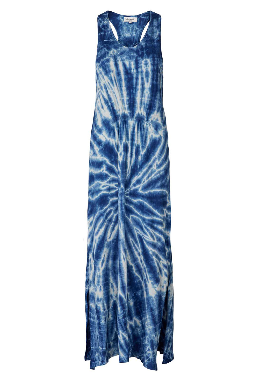 Lollys Laundry Tie dye maxi-jurk Cecilie blauw