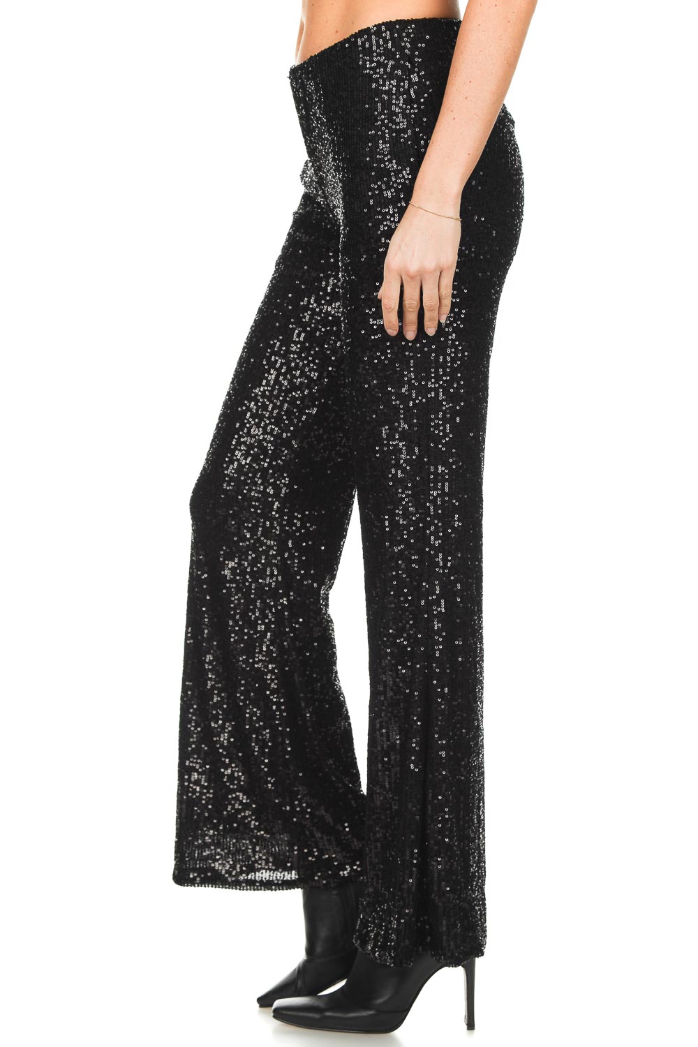 Cambio Broek met pailletten, model 'Alice' in lavendel online kopen | P&C