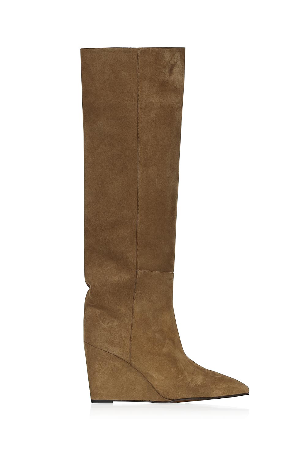 Suède sleehak laarzen Elsa | camel | Toral | Little Soho