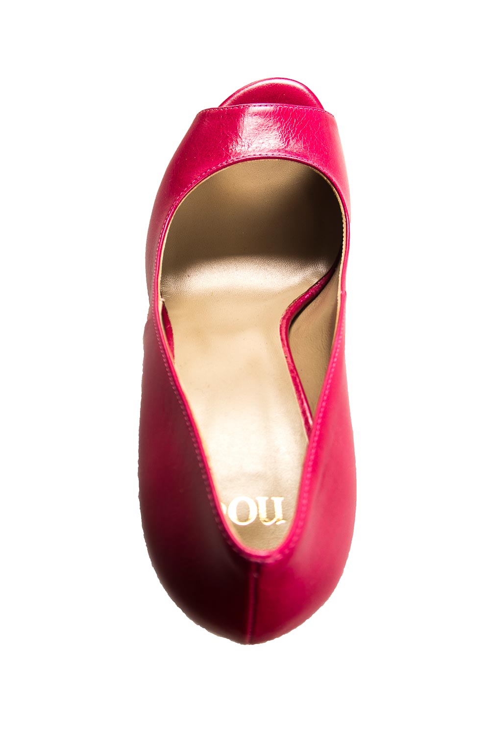 Leren pumps met peep-toe Nicoline | roze | Noe | Little Soho