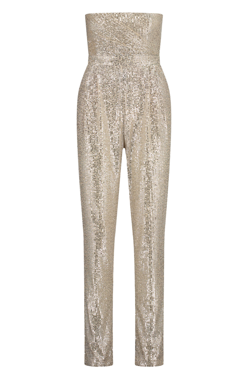 Strapless jumpsuit met pailletten Cosmopolitan naturel... Ibana