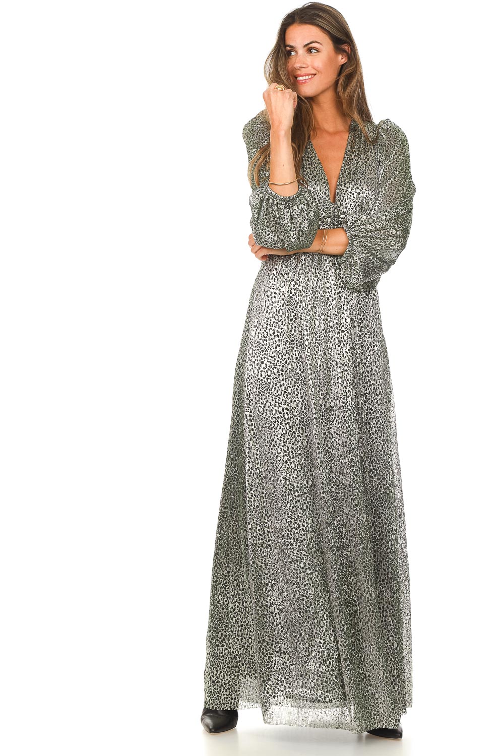Lurex dress Celie green. ba sh Little Soho